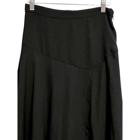 Banana Republic Skirt Womens 2 Black Flowy Maxi Asymmetrical Dressy Office - Picture 3 of 8